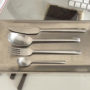 Moment Future复古餐具刀叉勺拉丝哑光不锈钢简约西餐刀早餐勺