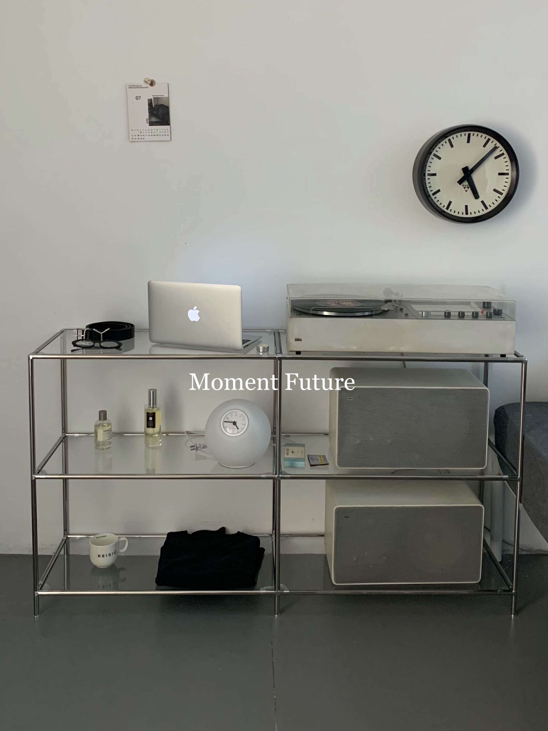 Moment Future陈列柜置物架韩国ins博主金属玻璃工作室软装收纳柜