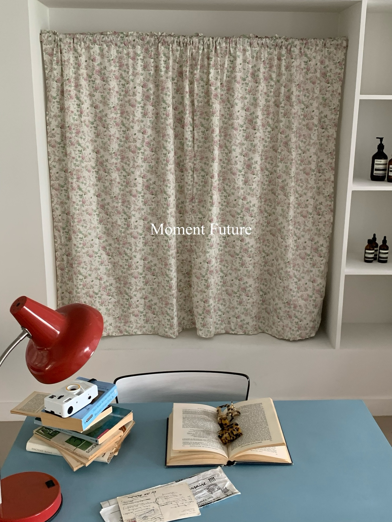 Moment Future复古法式窗帘棉质拍摄背景布奶油风小清新隔断门帘