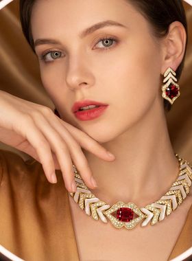 小众嘻哈锆石项链女配饰饰品首饰