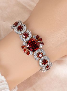 方形镶钻锆石手链手环韩国女手饰