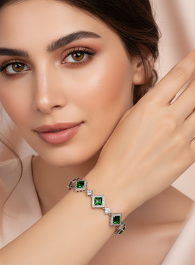 时尚锆石欧美女奢华锆石手链手饰