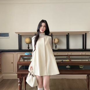 显瘦中长款 新款 连衣裙25258 韩系宽松百搭马甲裙2025秋装 VANE时尚