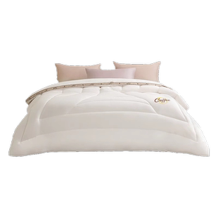 梦洁家纺被子咖啡纤维被四季通用厚被冬被春秋被保暖加厚抗菌被芯