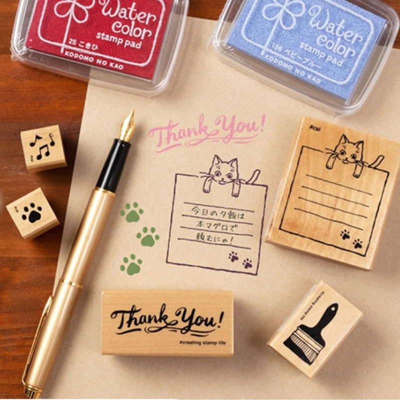 KODOMO木头印章迷你手账图章