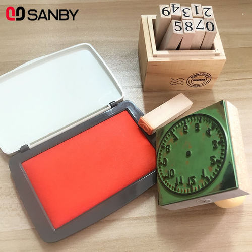 日本sanby红色蓝色用进口印章