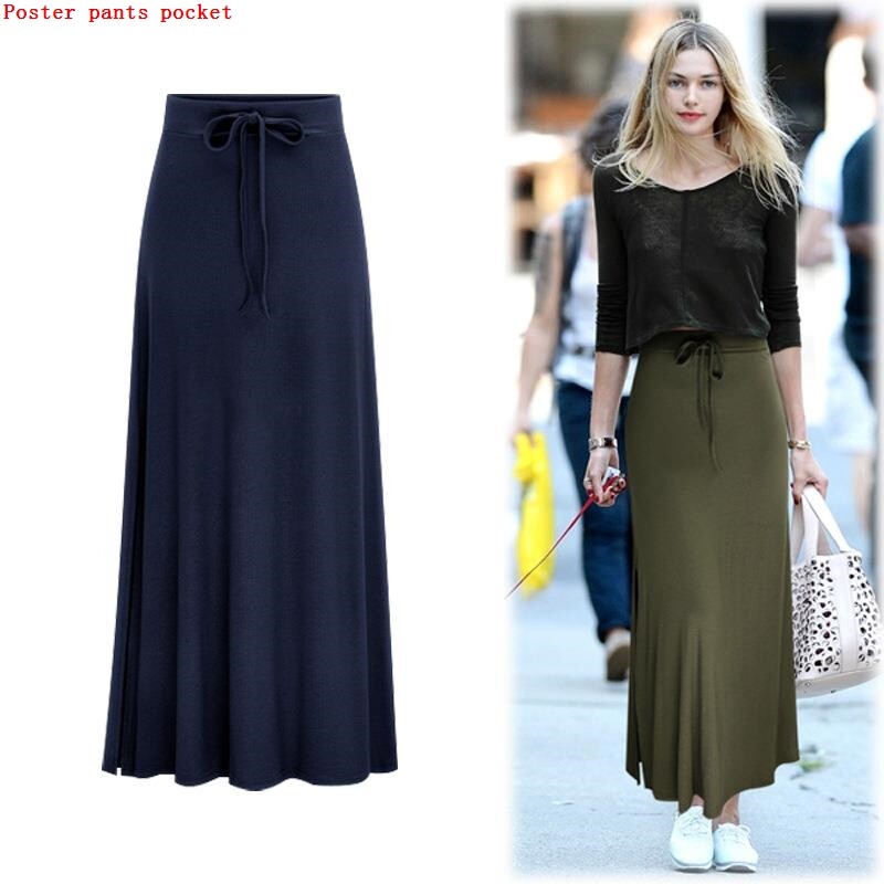 Skirt female high waist split waist belt long skirt在类目 女装/女士精品, 半身裙中 - 来自Buy2taobao.com提供专业的淘宝代购服务