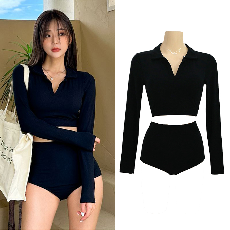 黑色高級感顯瘦遮肉泳衣女2025年