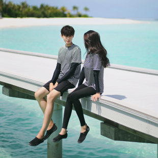 防晒速干宽松夏长袖长裤潜水服分体情侣水母衣男浮潜泳衣女游泳装