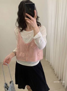 nd Time-了手工绣花温柔百搭纽扣针织马甲（含11.7绵羊毛）L61231