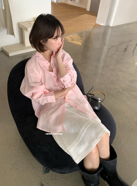 hope韩国-2026年早春上新通勤百搭翻领单口袋长袖衬衫女R80911