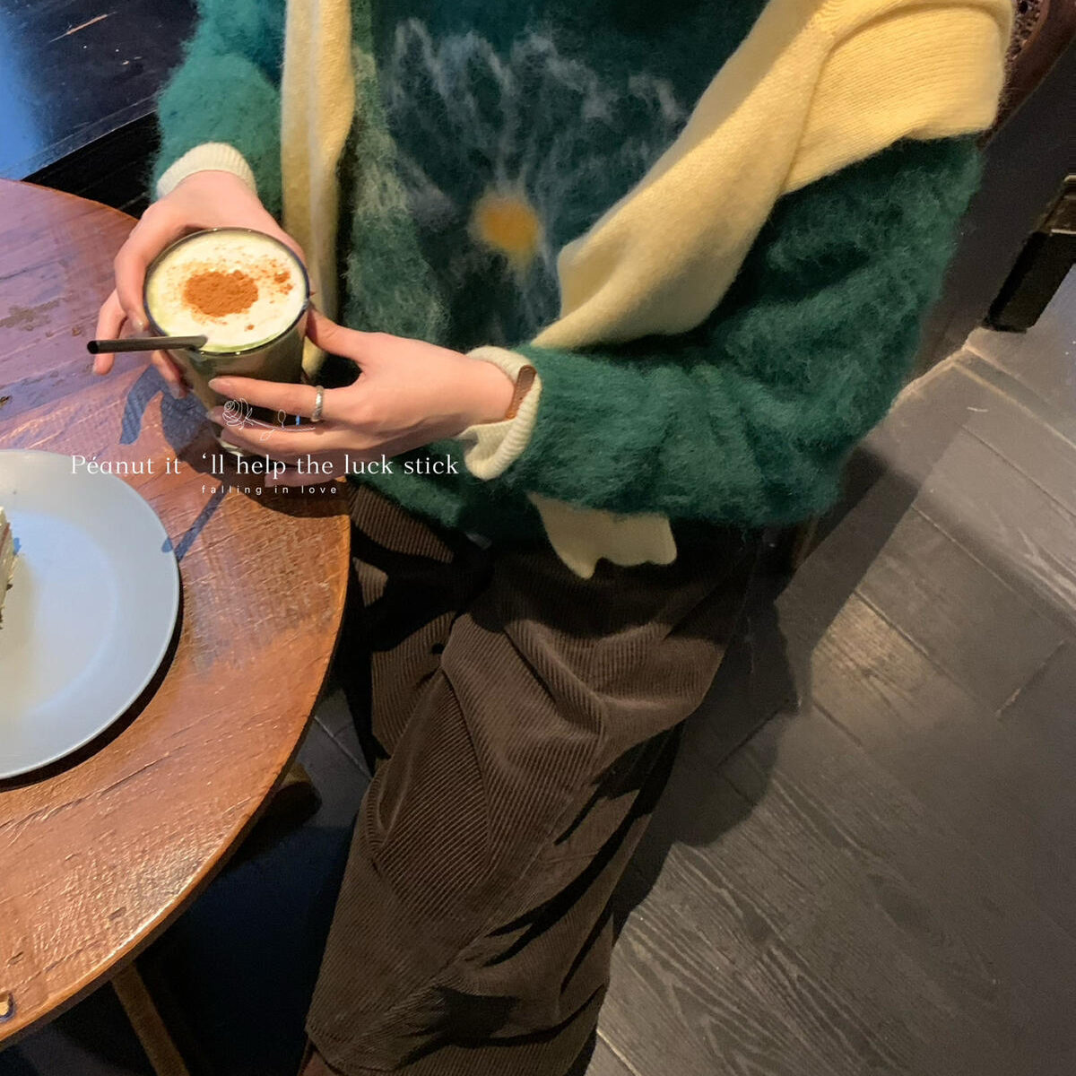 软糯拉绒太阳花博主同款花朵毛衣