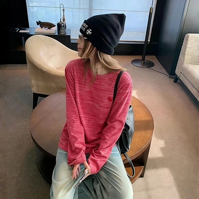 erume星空刺绣小马T恤长袖打底衫