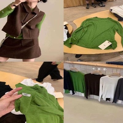 韩国秋冬针织打底衫egg鸡蛋家T恤