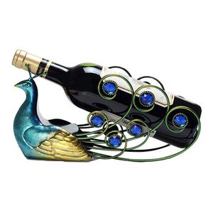 桌面酒具壁挂红酒架葡萄酒简约酒托餐桌欧式创意工艺品木古铜色展