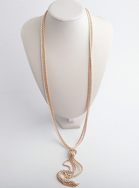 欧美日常配饰  复古多链条长款项链 毛衣链