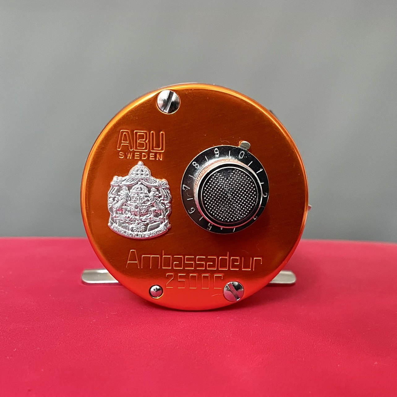 原装abu阿布大使1500c黄毛鼓轮!大标橙色限量版!五十铃bc421sss