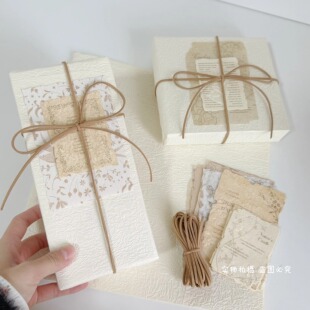 高级感ins奶油风复古礼物包装纸生日情人礼品包装牛皮纸素材纸
