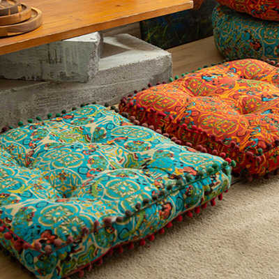 客厅地上地毯坐墩波西米亚民族风