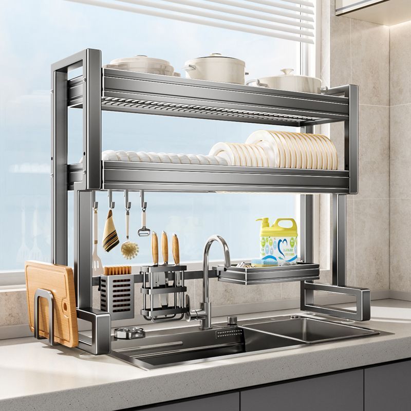 厨房水槽置物架洗碗槽多功能台面碗碟砧板收纳水池上放盘子沥水架