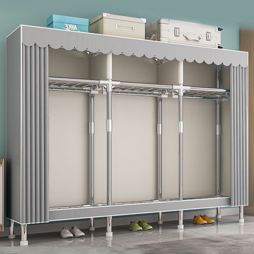 卧室落地挂衣架全钢架