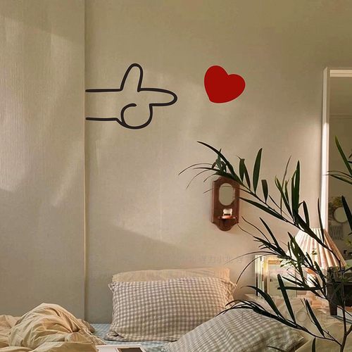 有趣图案卧室店铺橱窗装饰贴纸