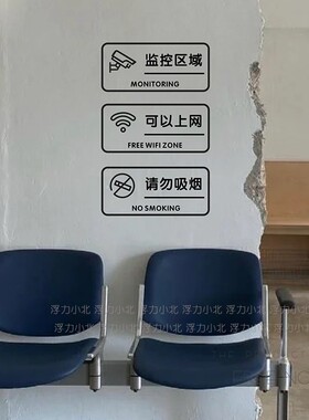 店铺提示语监控区域请勿吸烟