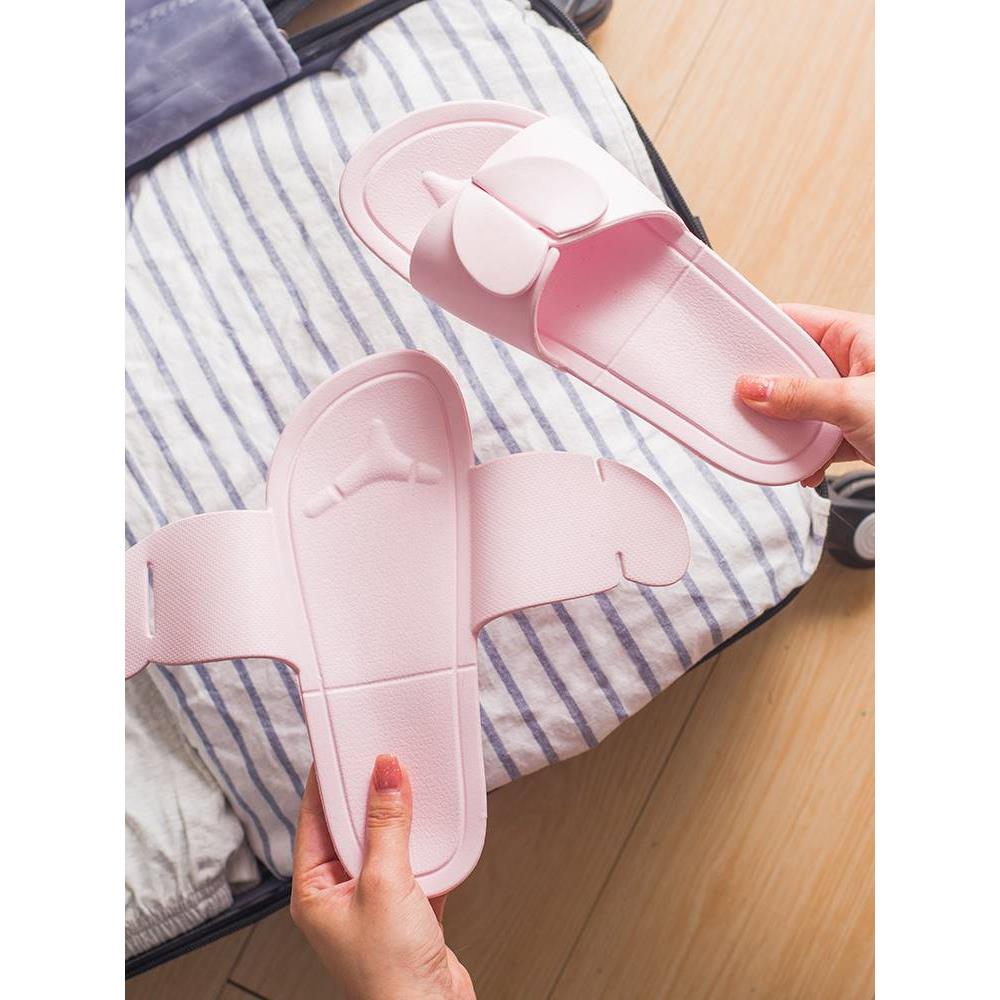 创意旅行便携拖鞋女夏旅游出差折叠游泳酒店防滑家居少女心凉拖鞋