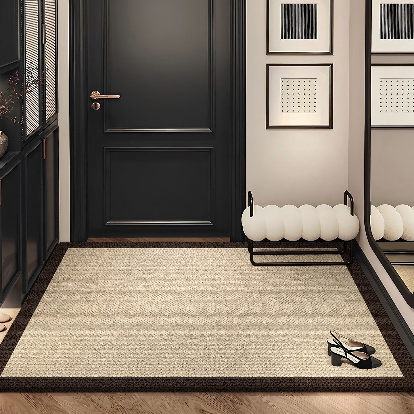 日系新款入户门地垫玄关家用防滑