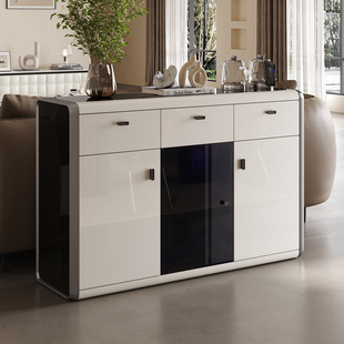 2025新款实木茶吧机餐柜一体带消毒柜家用饮水机办公室水吧台