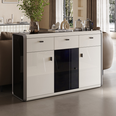 2025新款实木茶吧机餐柜一体带消毒柜家用饮水机办公室水吧台