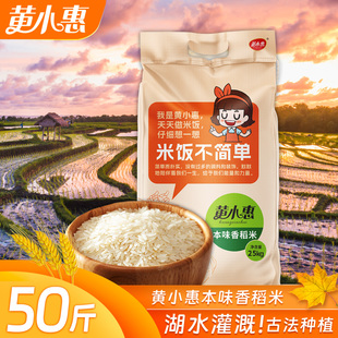 黄小惠本味香稻米50斤庄品健大米南方长粒晚稻香米丝苗油粘米25kg