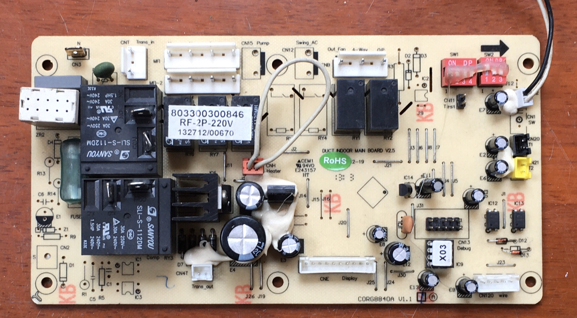新志高风管机室内电脑板RF-2P-220V控制内主板803300300846