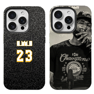 适用苹果17pro勒布朗詹姆斯James荔枝纹手机壳iPhone16plus湖人23号15max软壳14