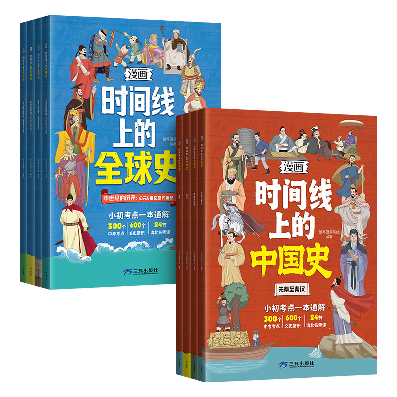 【下单立减50】漫画版时间线上的全球史中国史人类简史Y23