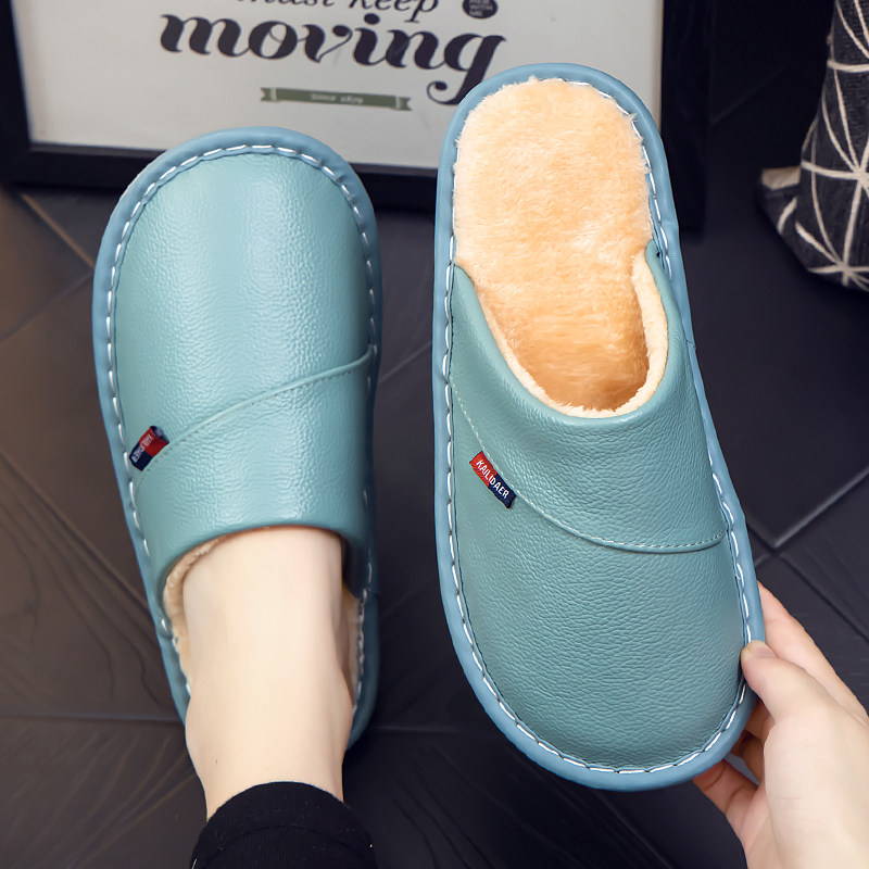 头层牛皮冬季居家男女室内家用木地板防滑静音房间情侣保暖棉拖鞋,居家布艺,居家棉拖/棉鞋,淘宝优惠券,粉丝福利购,淘宝优惠卷