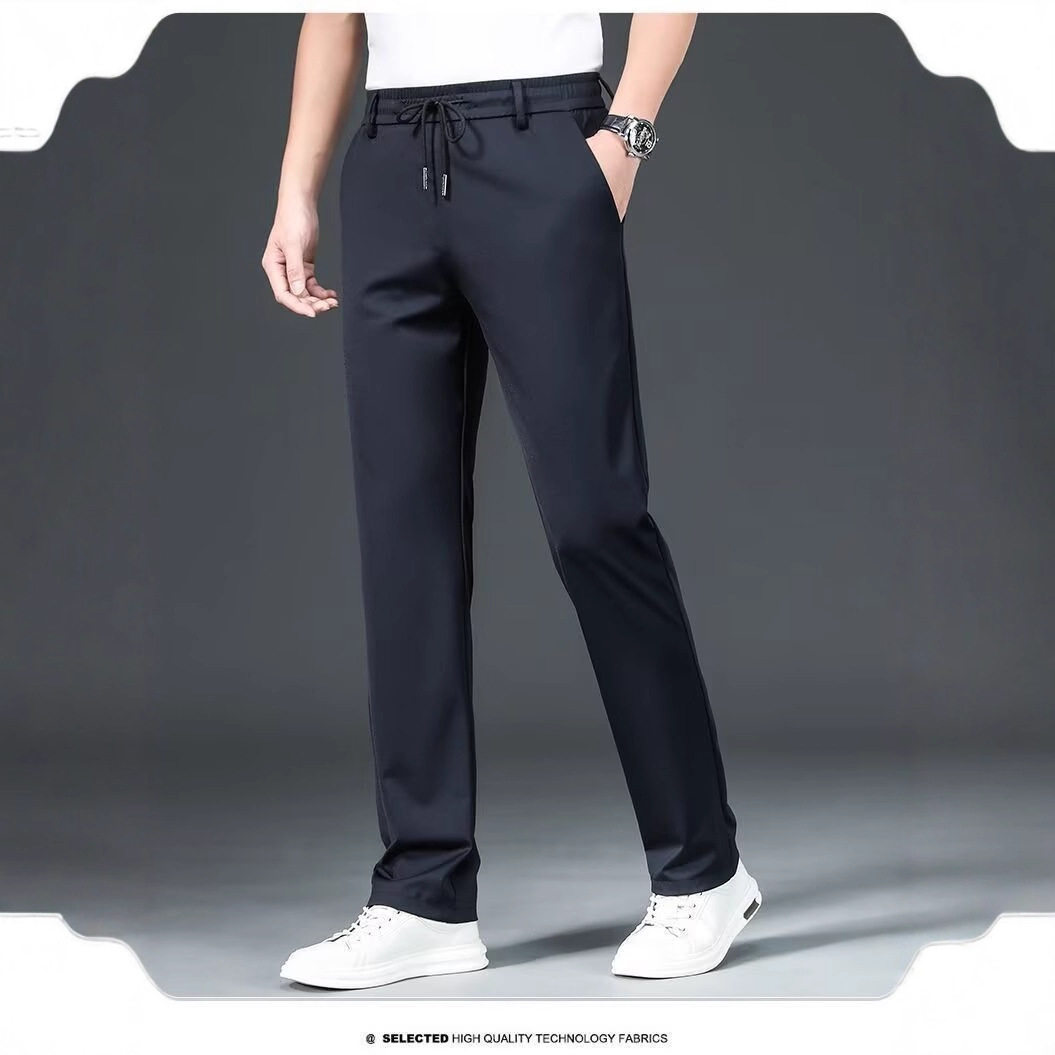 加绒裤子男2025新款秋冬季宽松休闲大码长裤加厚保暖爸爸装直筒裤