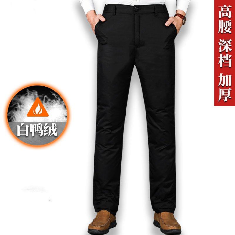 秋冬羽绒外穿加绒打底裤男大码长裤爸爸装紧身弹力外穿宽松棉裤在类目 男装, 羽绒裤中 - 来自Buy2taobao.com提供专业的淘宝代购服务