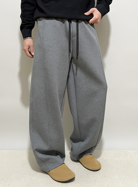 FPASCA莫代尔棉弯刀裤潮流廓形垂感复古休闲老钱风阔腿裤秋季长裤