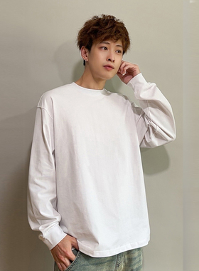 FPASCA国潮美式复古简约长袖T恤男款秋冬季百搭内搭打底衫上衣