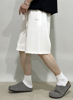 FPASCA小字母休闲短裤宽松百搭美式情侣款健身运动卫裤五分中裤夏