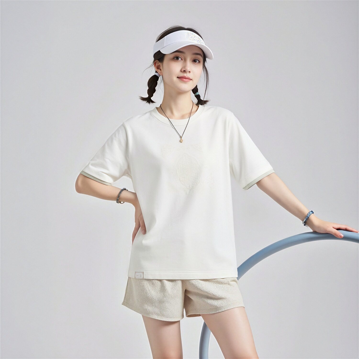 李宁女子抗菌舒适短袖T恤
