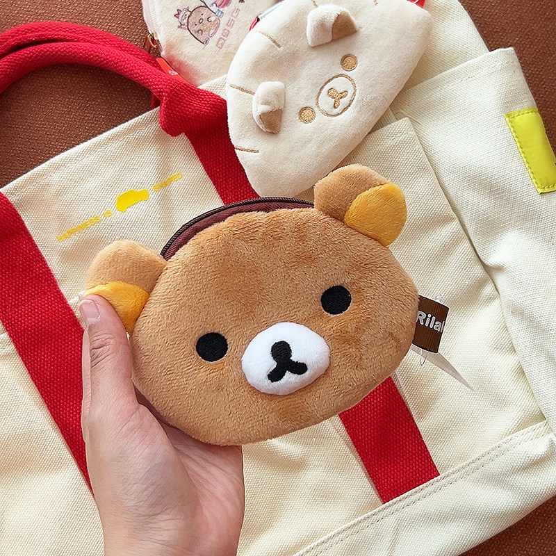 日系可爱轻松熊熊哥角落生物炸虾拉链耳机杂物收纳包包挂件礼物