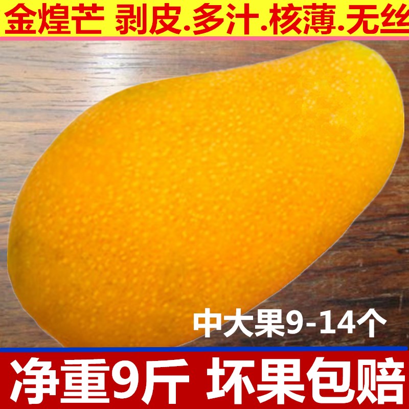 現摘現發海南金煌芒新鮮整箱10斤包郵甜心孕婦水果現發大青芒