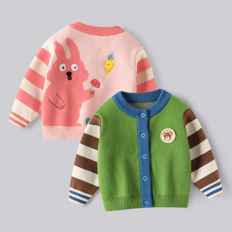 男女童毛衣开衫春秋款针织衫