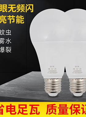 大功率LED恒流高亮节能110v220v宽压台湾灯泡E27螺口白光暖黄照明