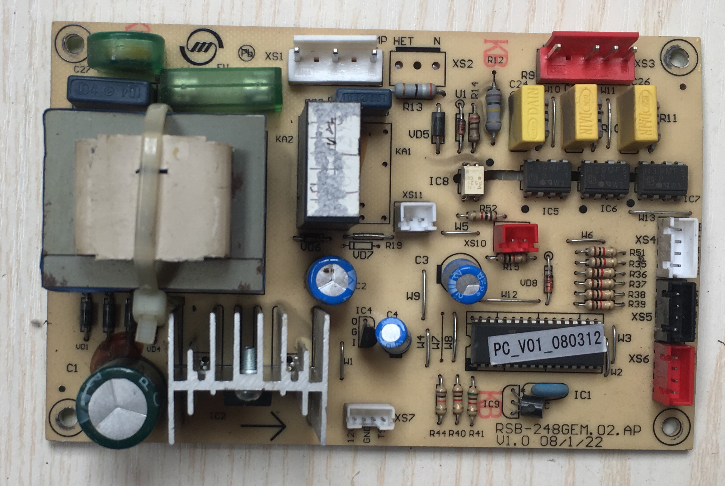 美的冰箱配件 rsb-248gem.02.ap 电源板 电脑控制主板