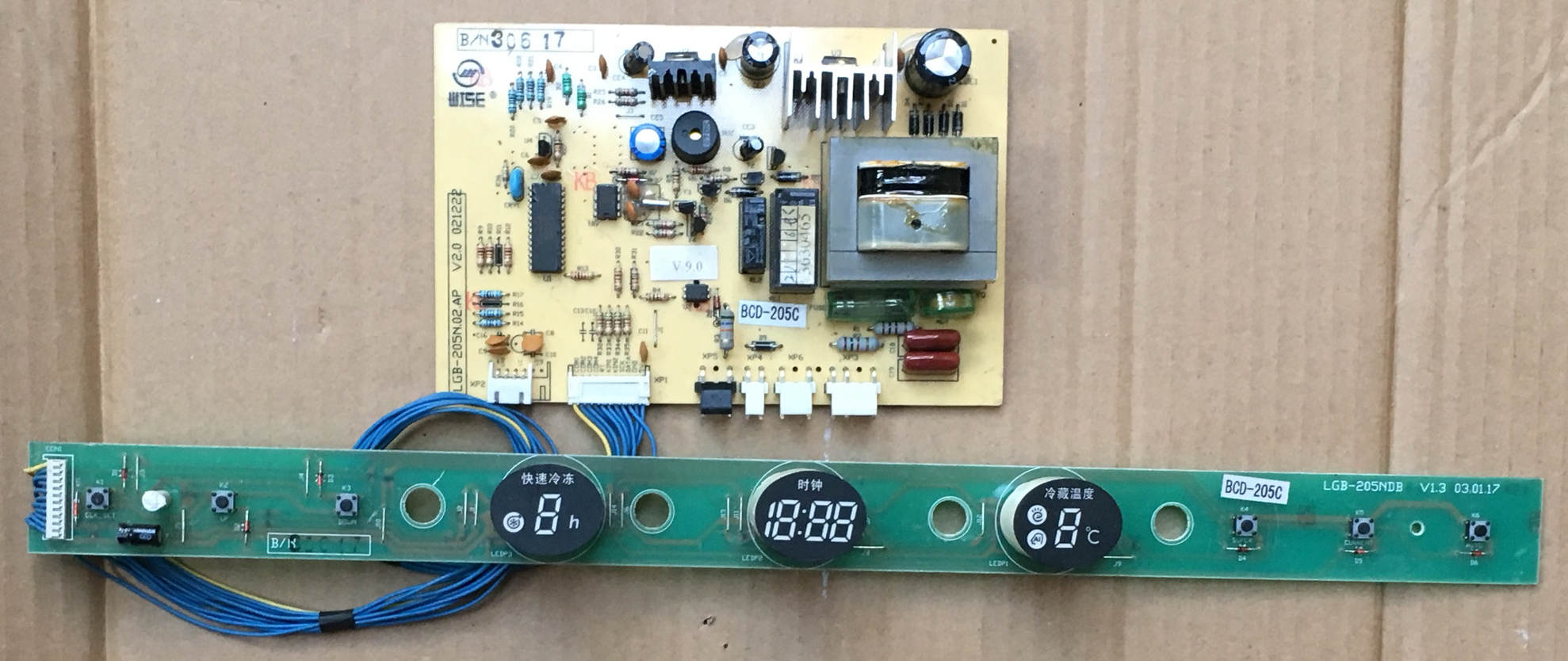 LG 冰箱BCD-205C 原装显示板 电脑板LGB-205C LGB205N.02.AP V2.0