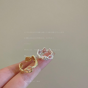 独特碱水结面包开口戒指女小众精致独特时尚个性优雅百搭指环戒子