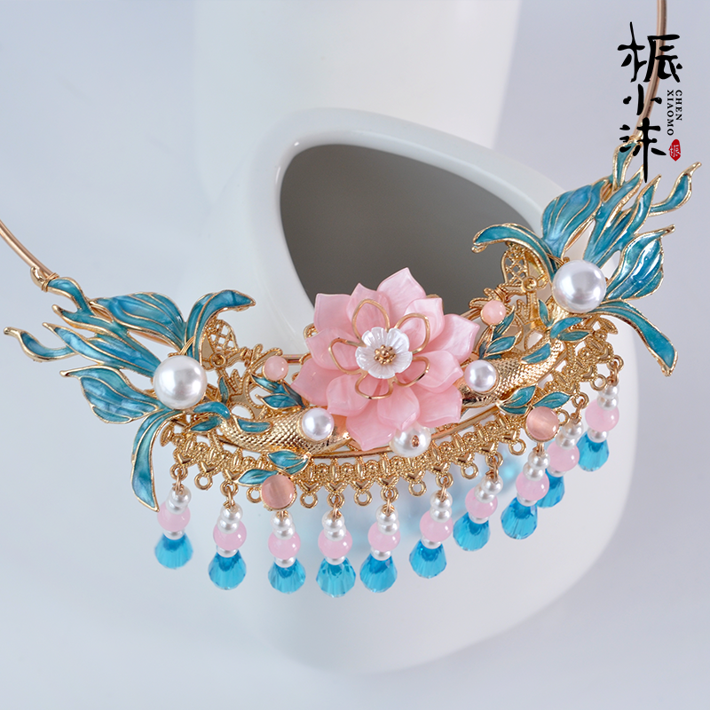 桭小沫材料包diy粉黛璎珞项链项圈秀禾服头饰手工国风配饰禁步宋